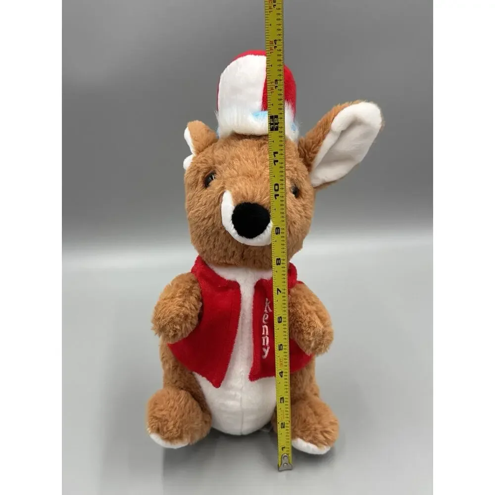Kenny Kangaroo Plush In Red Vest & Hat 13” Stuffed Animal Kennywood Park Fiesta